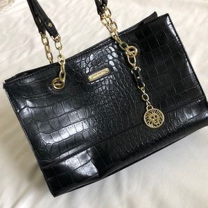 Anne Klein Faux Crocodile Leather Purse